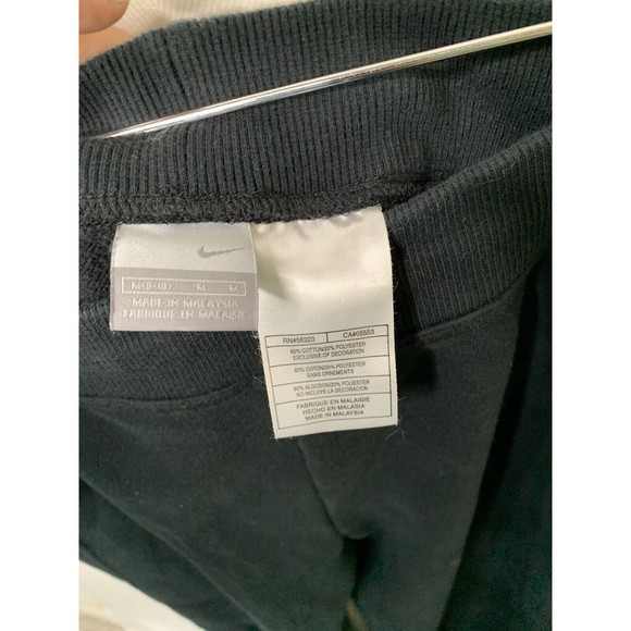 NIKE Wide Leg Fleece Pants Women’s Black M Medium Comfy Drawstrings Thick - Picture 12 of 12